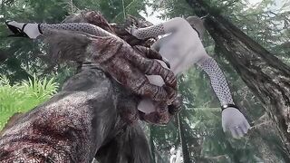 Dark Elf Gets Fucked By A Big Troll Cock In A Steamy Skyrim Scene