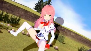 Hentai animation with Flare Arlgrande getting fucked and experiencing something new for the first time (POV)