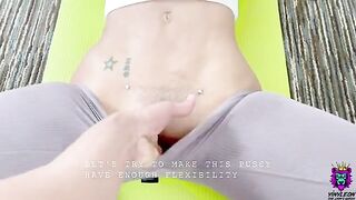 A naive yoga student gets fucked after a stretching class