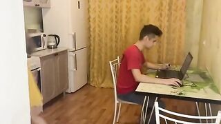 The computer broke down, and a friend came to fix it, but he did more than that