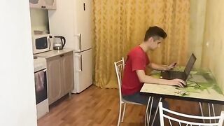 The computer broke down, and a friend came to fix it, but he did more than that