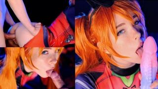 Asuka Langley-Short haired girl with a sexy big ass