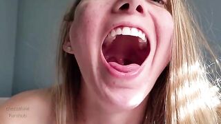Spit and gagging tour in my mouth, come and see