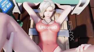 Mercy Average Time Part 2 Missionary POV from Overwatch is a sizzling scene!
