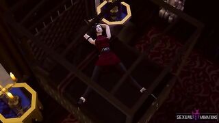 Resident Evil Ada Wong captured by a police zombie girl