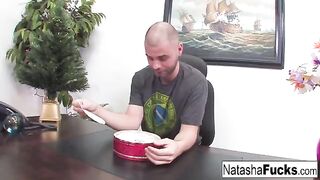 A cute girl wants to have sex with her boss badly, Natasha Nice