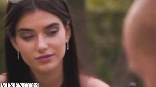 The young brunette girl Stefany, featured on VIXEN, gets wild with Alberto