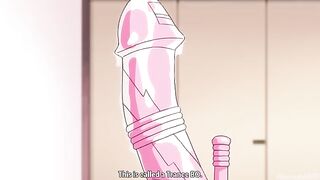 A cute anime girl is fucking with two guys at once