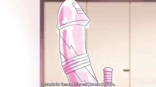 A cute anime girl is fucking with two guys at once
