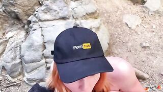 A girl is fucking with a guy in nature, exploring her wild side
