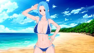 A busty woman named Vivi is fucking on the beach in this hot scene
