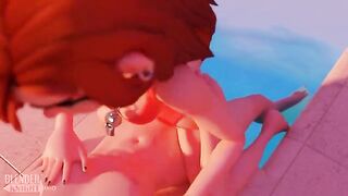 Wendy takes a dipper by the pool in this hot scene