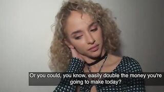 Public Agent: Curly haired petite Spanish babe Geishakyd gets fucked doggystyle in hallway