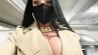 Babe with huge natural tits fucked in real life POV style