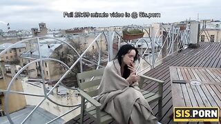 A beautiful girl can get a cock sucking pleasure instead of smoking