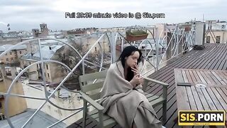 A beautiful girl can get a cock sucking pleasure instead of smoking