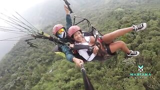 Colombian star Mariana Martix squirts while paragliding