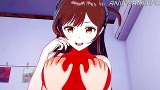 Hentai with Chizuru Mizuhara offering her body for rent on Poreo