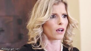 Cory Chase, a dominant MILF, makes love with her stepdaughter Chloe Cherry