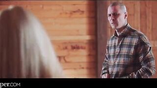 A girl in a cowgirl suit fucks with a guy who loves bad girls