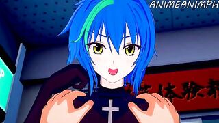 High School DxD Xenovia Quarta gets her pussy filled with cum