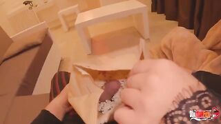 She was hungry for some intense action, and the popcorn was just a tease