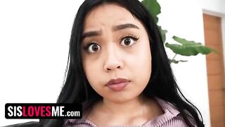 The lucky stepbrother drilled a big ass of his stepsis to keep her mouth shut
