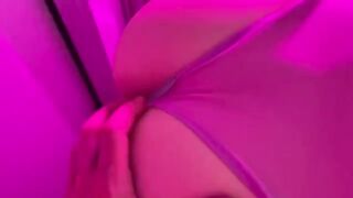 Public toilet sex with a sloppy blowjob and a quick fuck