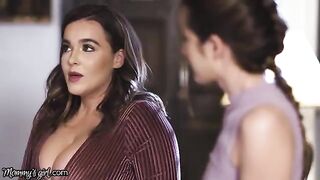 Natasha Nice, with her stunning big natural tits, gets caught by her stepdaughter in a compromising situation