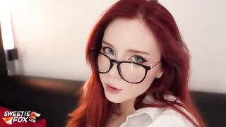 The slutty secretary gets fucked hard by her boss in his office
