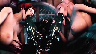 Full Moon 2 Gangbang uncensored 3D Hentai action with intense double penetration