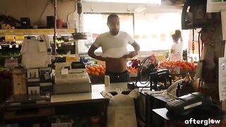 The couple has a passionate sex in the public place with Mickey Mod