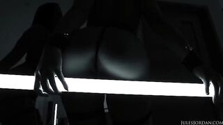 Adriana Chechik gets her ass gapped in the anal sex chamber by Jules Jordan