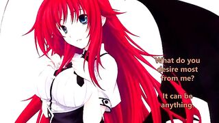 Rias welcomes her new servant in a provocative hentai JOI scene