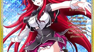 Rias welcomes her new servant in a provocative hentai JOI scene