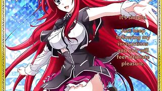 Rias welcomes her new servant in a provocative hentai JOI scene