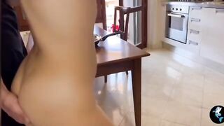The Italian woman squirts after the man begs her