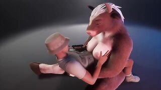 A wild cow in a fur suit is milking the ranger in this hilarious xxx video