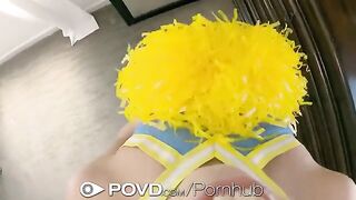 The cheerleader got a facial after hard sex with a big dick