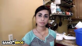 Latina maid Eva Saldana gets her pussy creampied by client