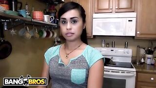 Latina maid Eva Saldana gets her pussy creampied by client