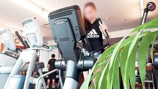 A hot girl is doing sports and then she has sex