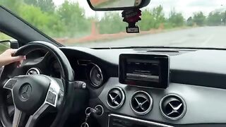 Hot girl buys a used car and fucks the seller in the car, dialogues in Italian