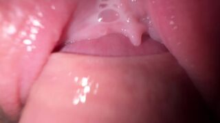A young guy fucks his stepsister and cum in her pussy, a steamy POV scene