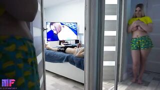 The stepdaughter spies on her stepfather part 2