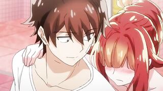 The Tsundere redhead with small tits gets fucked in missionary after a relaxing massage