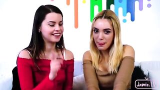 Two cute girls shared a big dick of Nico in an intense threesome