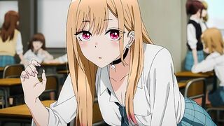 Marin Kitagawa is having fun with a beautiful girl in a dress-up outfit