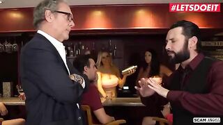 Two big tits sluts getting fucked by their pervert boss on LETSDOEIT