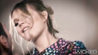 A cute and sweet blonde girl got a huge dick in her wet pussy